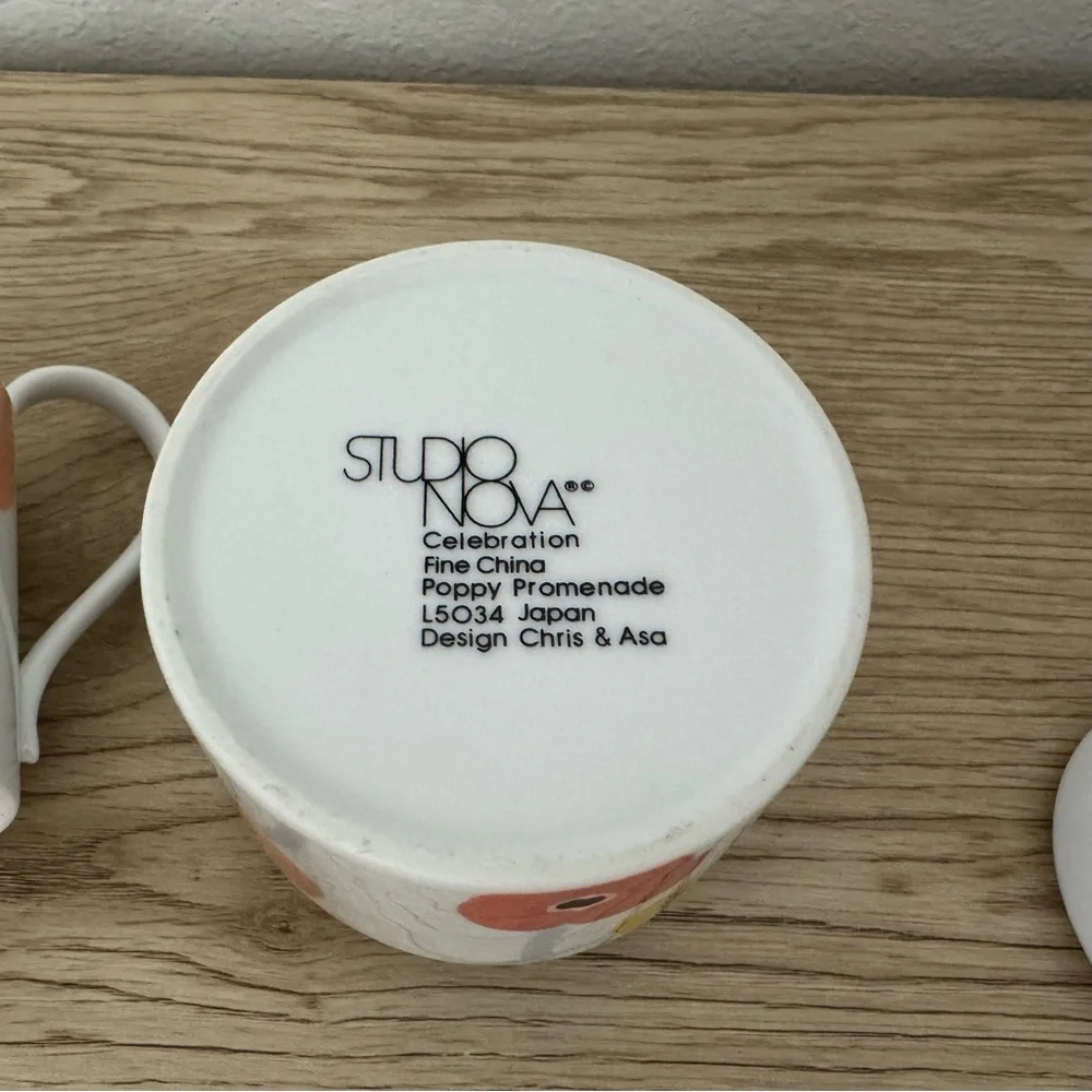 Studio Nova Poppy Promenade Cream and‎ Sugar Bowl Set with Lid Creamer Pitcher